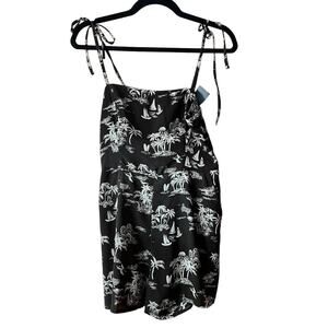 NWOT Abercrombie & Fitch Women's Tropical Print Romper Tie-Strap Sleeveless XSP